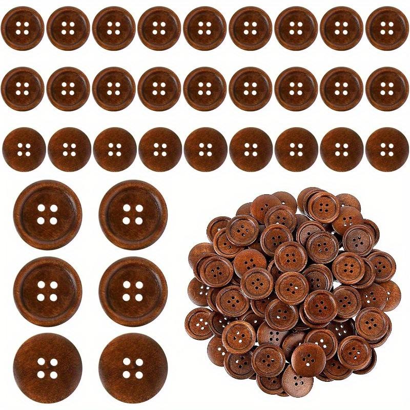10 шт. круглых полированных швейных пуговиц с 4 отверстиями, классические деревянные пуговицы, круглые деревянные швейные пуговицы для рукоделия, шитья, поделки, одежда, рубашки, вязаные изделия