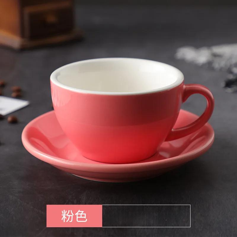 Цветная глазурь, толстая керамическая чашка для капучино латте, профессиональная фигурная чашка, стандартная чашка для соревнований, кружка для кофе объемом 250 мл