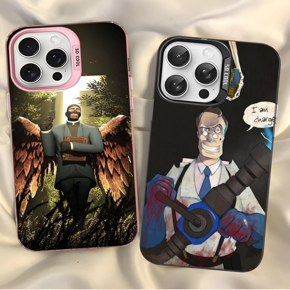 Чехол для телефона Team Fortress 2 для iPhone 16 15 14 13 12 11 Pro Max X XR XSMAX 8 7 Plus Матовый Ударопрочный Задний Чехол