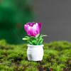 1 комплект, микро-растение в горшке, статуя из смолы, привлекательная DIY мини-пейзаж, мини-цветок