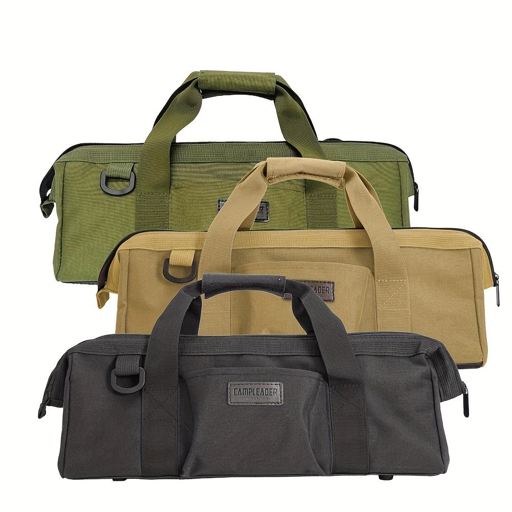 Сумка для хранения инструментов из холста Оксфорд, портативный водонепроницаемый органайзер из ткани Оксфорд, металлический набор инструментов для походов на открытом воздухе, кемпинга