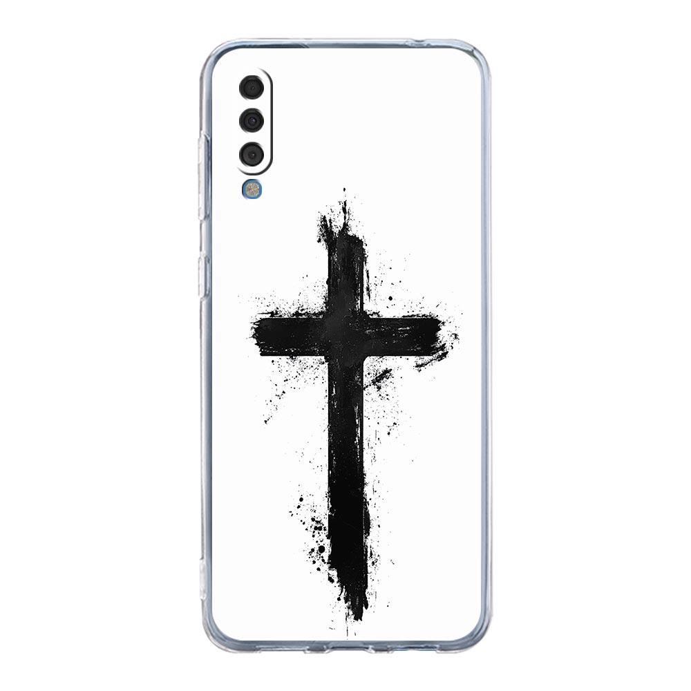 Case For Samsung A56 A36 A26 A16 A14 A12 A22 A32 5G A34 A42 A52 A54 A50 A70 A40 A20E A20S A06 Cover Bible Jesus Christ Cross