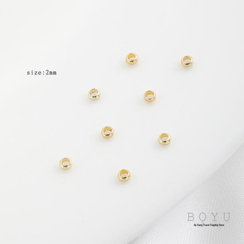 Застежка-зажим с позиционированием из 14-каратного золота для DIY жемчужного ожерелья - Защищающая цветная наконечник для бусин