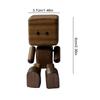 Shaking Wooden Man Figurine Multi-Purpose Cute Car Wood Ornaments Wear Resist Creative Handcrafted Statue for Home & Office