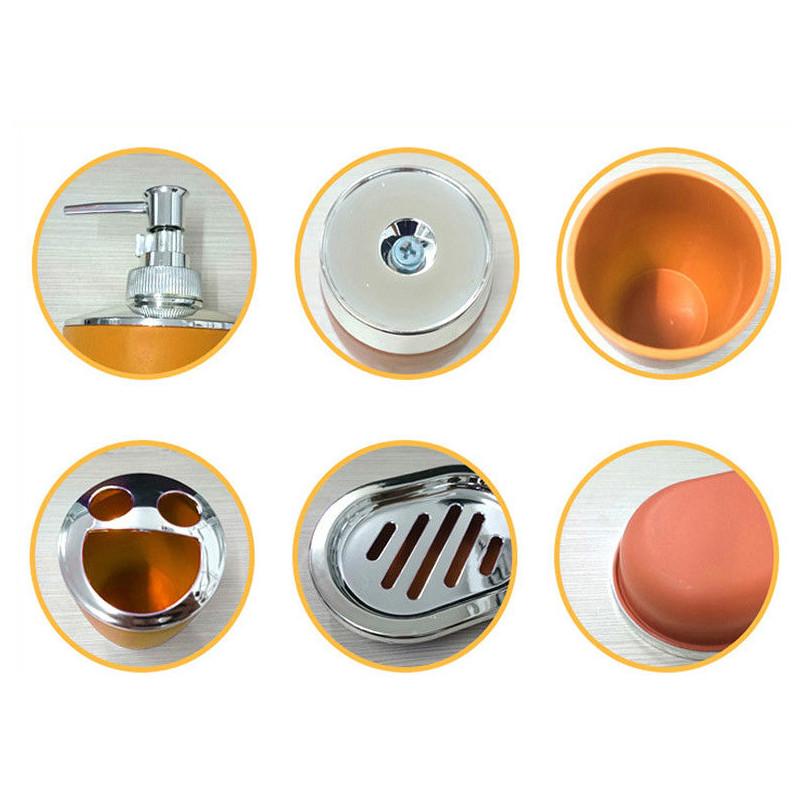 6 шт. набор аксессуаров для ванной комнаты, мусорное ведро, диспенсер для мыльницы, стакан, держатель для зубных щеток