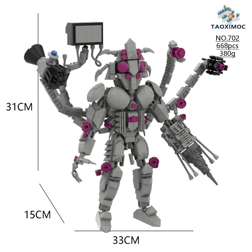 Skibidi Toilet Building Block Horror Game Speakerman Bosses Camara Titan TV Man Cartoon Doll Model Kids Halloween Birthday Gift