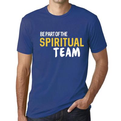 Мужская винтажная футболка Футболка с рисунком Станьте частью The Spiritual Team Royal Blue