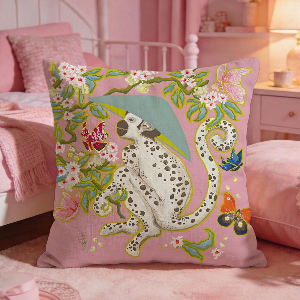 PPaige GGemmel MMonkey Cushion Cover Premium Comfort Reversible Pillow Cove Two In One Design For Any Room Car Interior