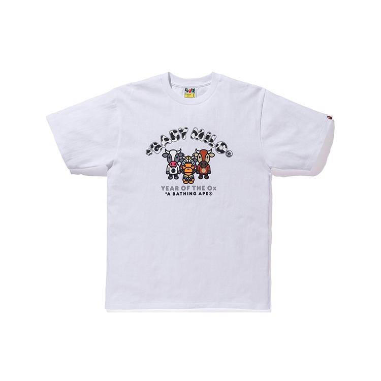 A BATHING APE T-Shirts Men's Crew Neck Moderate 2H20-110-001