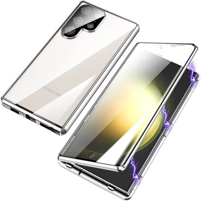 Чехол для Samsung Galaxy S26 Ultra S26+ Plus с двусторонним закаленным стеклом и металлической рамкой, бамперами для телефона, защитой всей камеры