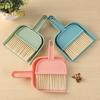 Small Broom with Dustpan Set with Handle Soft Bristles Handheld Countertop Mini Dust Pan with Broom Sweeper Set