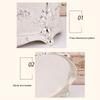 White Color Antique Jewelry Organizer Oval Shape Enamel Jewelry Box  For Earrings