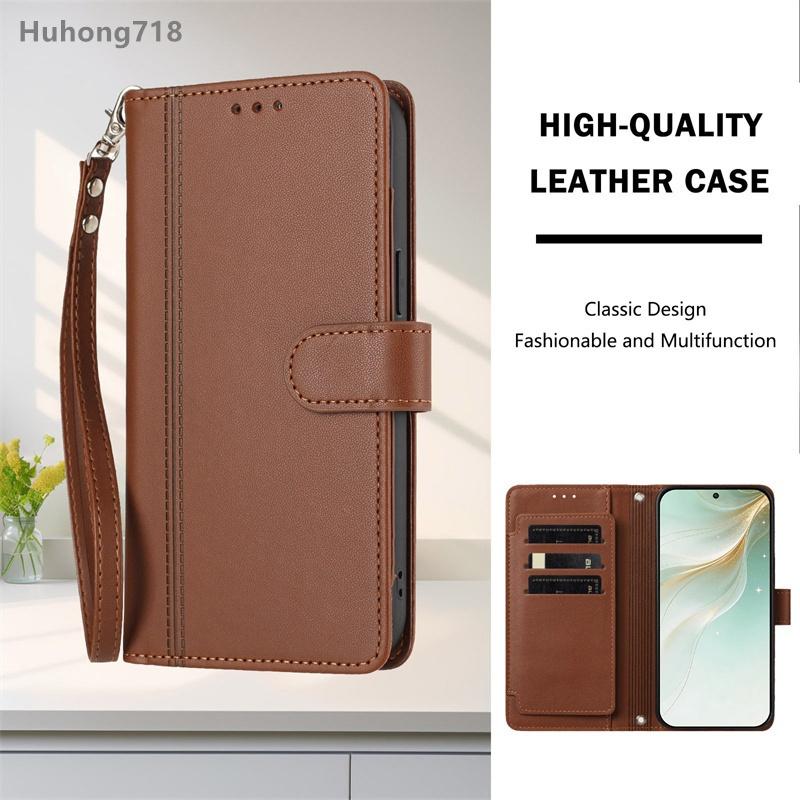 For Boost MobIle Celero 3 SC Summit 5 SN339D XD6U653DS 2024 5G Flip Wallet Case Leather Cover With Card Slots Hand Strap Wireless Charging