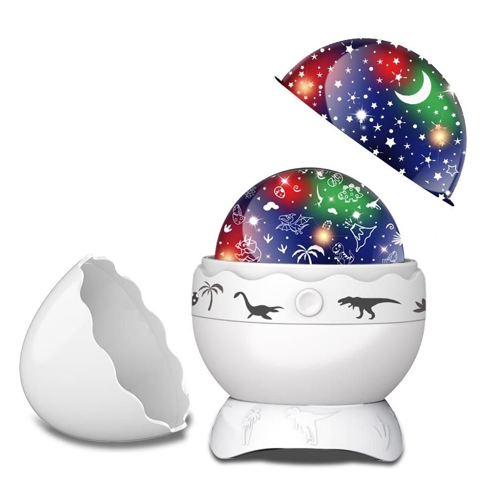 Ночной светильник-проектор в виде динозавра с вращением на 360 градусов и 7 цветами проекционных огней, ночник, подарки на день рождения для мальчиков, декор спальни