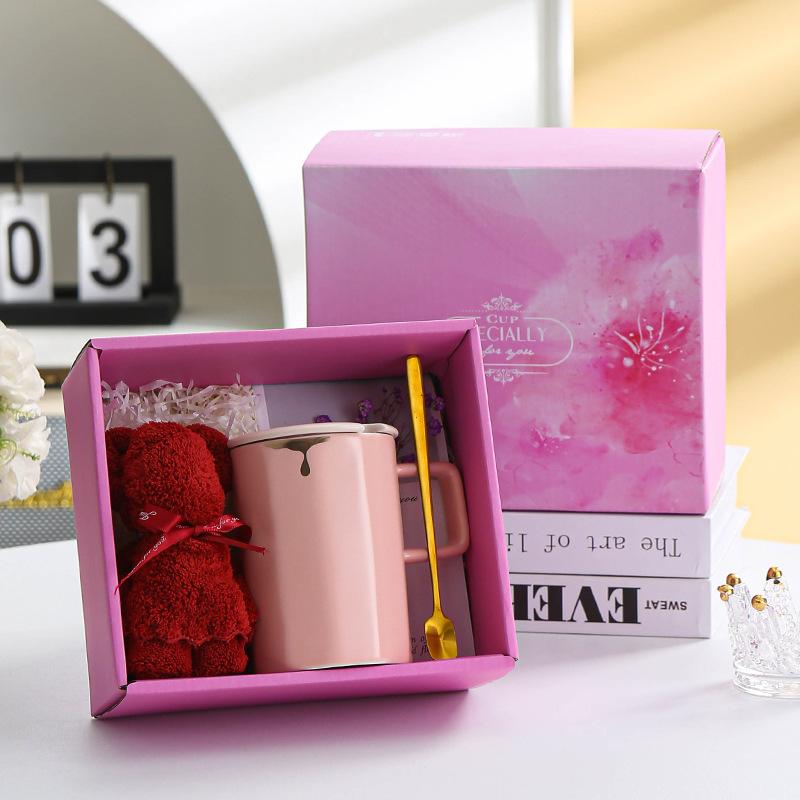 Creative Geometric Vertical Pattern Cup Ceramic Cup Mug Gift Souvenir Couple Cup