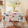 Пасхальный принт Бахрома Кролик Цветок Прямоугольная Скатерть Скатерть для Кофейного Столика