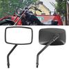 2PCS Universal 10mm Motorcycle Rearview Side Rear Mirror Scooter Black Rectangle Shape Rear Side Mirror Motorcycle Accessories