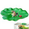 Cat Fishing Aquarium Model Decoration Cat Fishing On Floating Lily Pad Betta Fish Tank Decor Model For Garden Pond Fish Tank