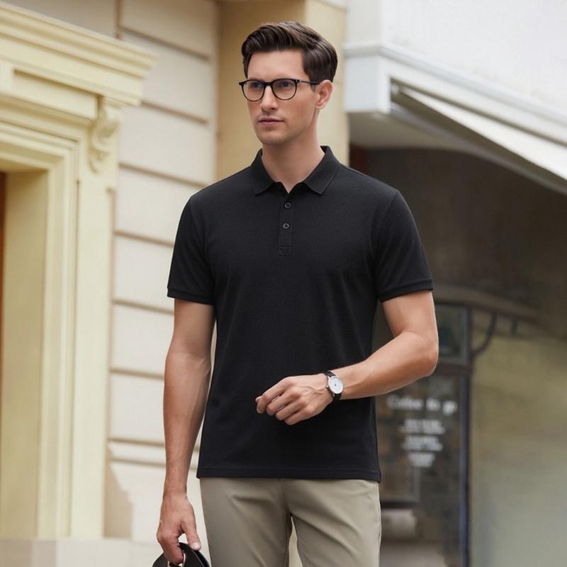 Ice Silk Cotton Cool and Breathable Men's Polo Shirt