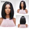 Little Lace Front Black Short Natural Wavy Synthetic Wig No Bangs for Women Daily Cosplay Heat Resistant Fiber Wigs
