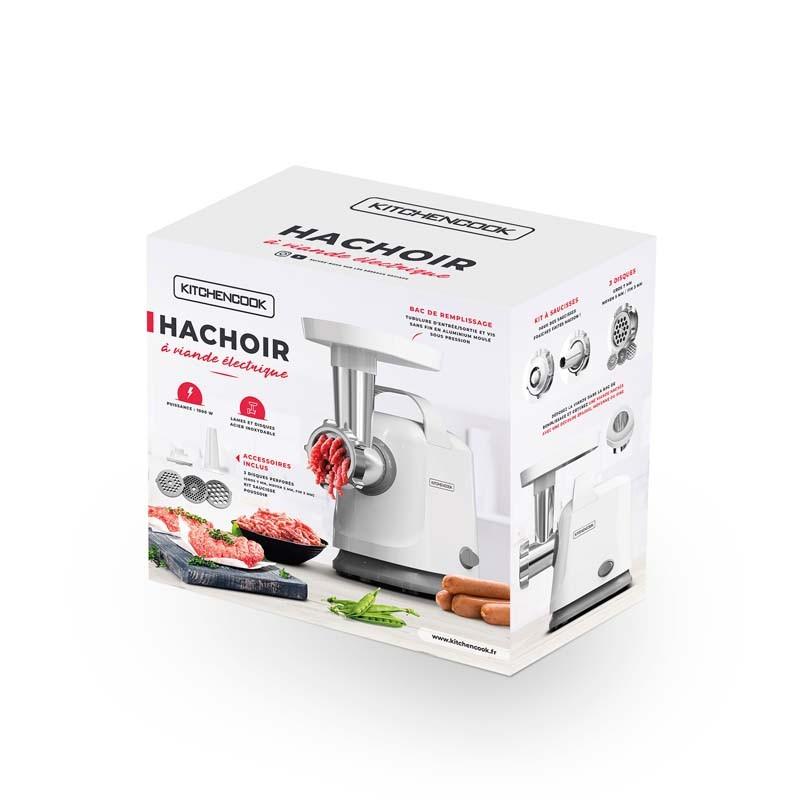 Kitchencook - Mg1000 - Hachoir à Viande électrique - 1000 W - Fonction Inverse