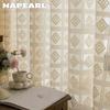1 шт. NAPEARL 10-20% затемнение французский ретро однотонный ажурный ромбовидный сетчатый бахрома полупрозрачный занавес для гостиной спальни балкона домашний декор