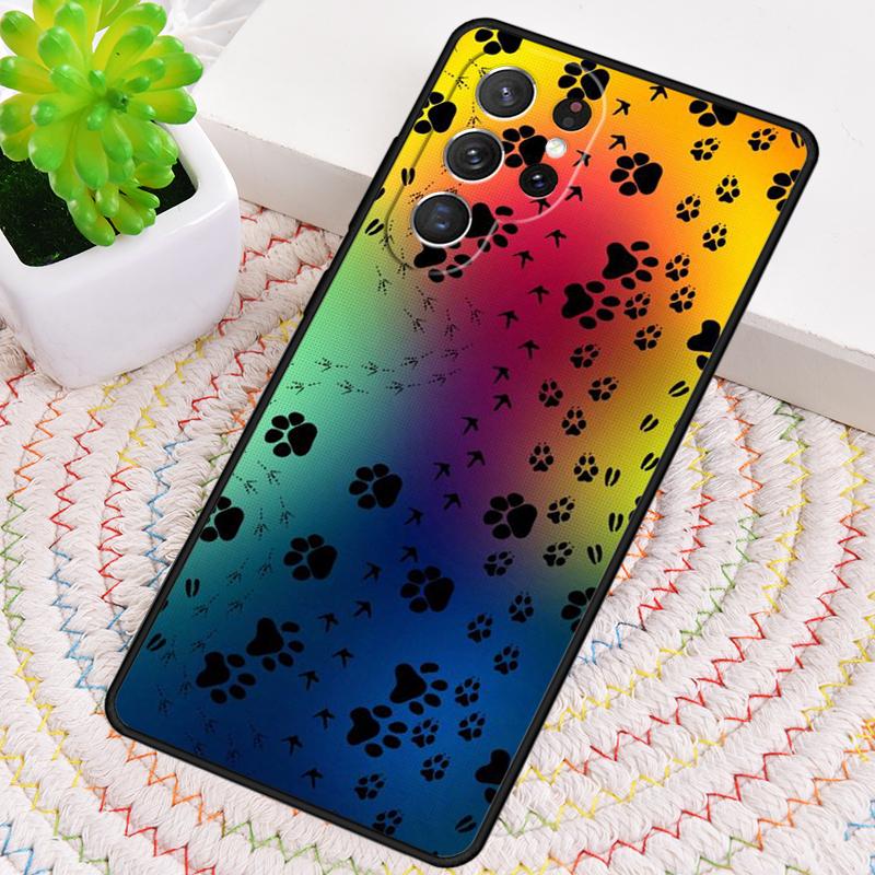 Акварельные следы лап Чехол из ТПУ для телефона Samsung Galaxy note 10 pro S26 S25 S24 S23 S22 Ultra Plus S21 FE S20 Ударопрочный чехол