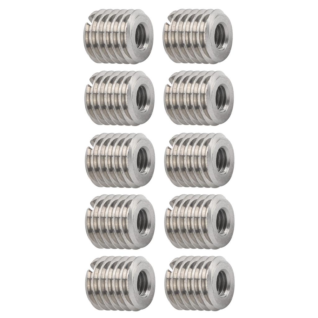 10Pcs Thread Inserts Male Female Reducing Nut Stainless Steel Repair Tool Hardware Fastener