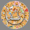 50-piece Capybara Doodle Collection Personalised Cartoon Animal Cards Adorable Capybara Decorative Water Cups & Mobile Phone Stickers