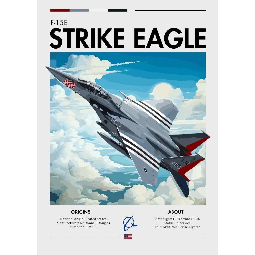 Крутой сверхзвуковой истребитель, плакат, принты самолетов ВВС, многоцелевой истребитель, холст, настенное искусство, картина, декор для дома, комнаты