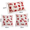 Santa's Hat Christmas Pillowcase Square Cushion Cover Soft Throw Pillowcover  Sofa/Bed