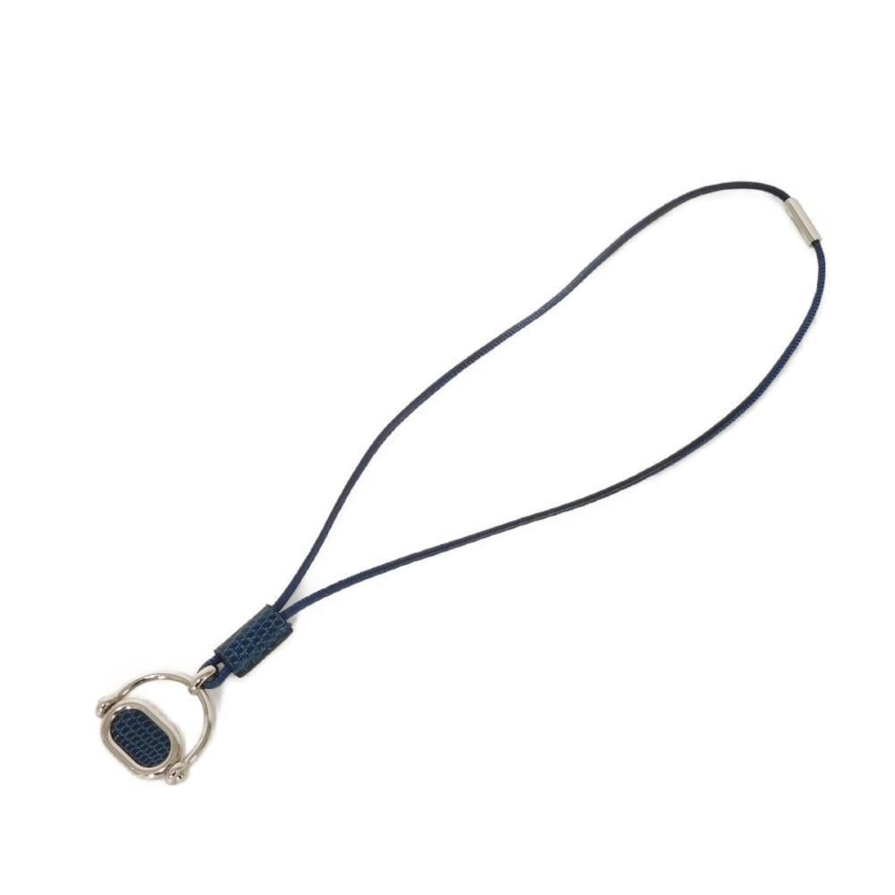 Used 9212 Odyssey Pendant Top 7984 Logo Silver Choker Excellent Condition Exotic Lizard Blue Unisex from Japan AUTHENTIC