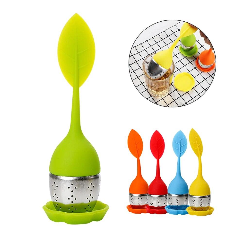 Cute Leaf Filters Scented Tea Tools High Temperature Resistance Silicone Tea Strainers Teaware Tea Infusers Tea Bag AVE