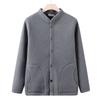 The Elderly Warm Clothes Plus Velvet Thick Cardigan for Men's Grandfather and Dad Wear Autumn and Winter Coat Middle-aged and Elderly Cardigan Top