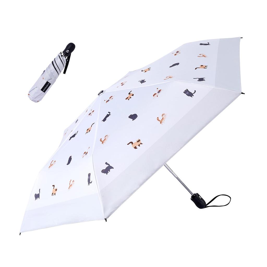 Cute Cat and Dog UV Light and Heat Prevents Protects the Foldable Parasol for Both Sun and Wind Convenient To Super Water Dual Purpose Parasol