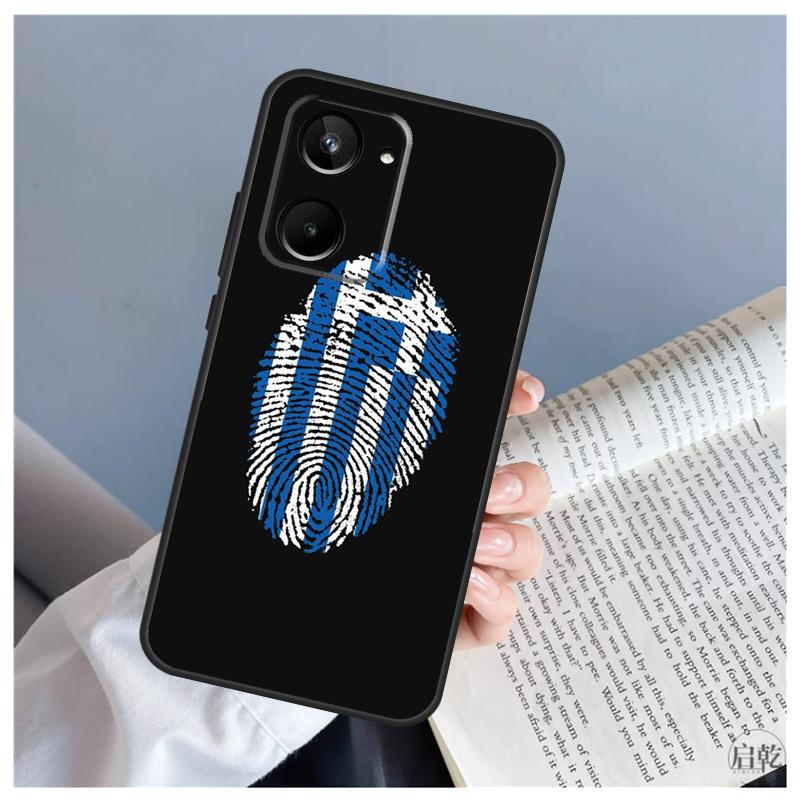 Греция Греческий флаг Для Realme C61 C63 C71 C55 C67 C51 C75 C65 C53 C35 11 12 13 14 Pro Plus GT6 GT7 15 Pro Чехол