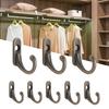 10Pcs Antique Strong Heavy Duty Wall Hanging Hooks Clothes Coat Hangers Home Decor
