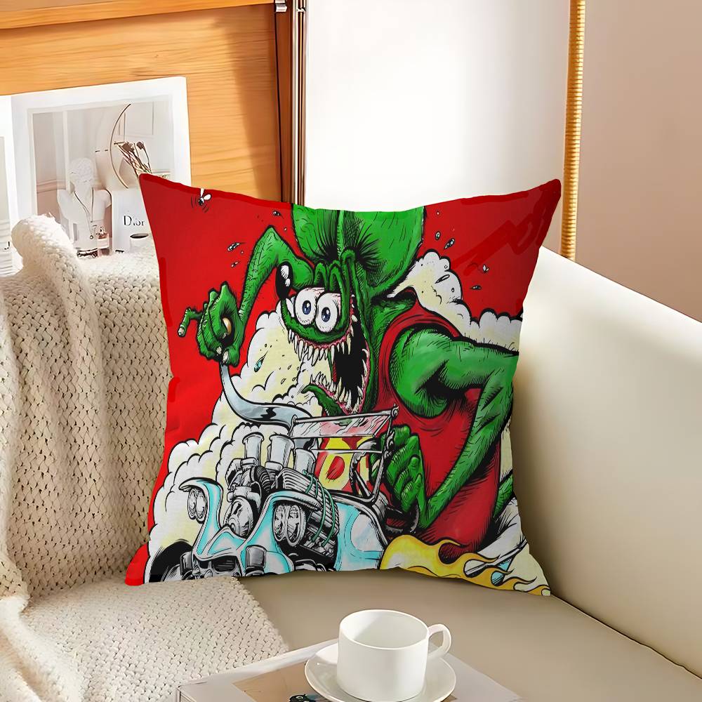 R-Rat Fink Cushion Cover Pillowcase Upholstery Sofa Throw Pillow Home Decor Pillowcas