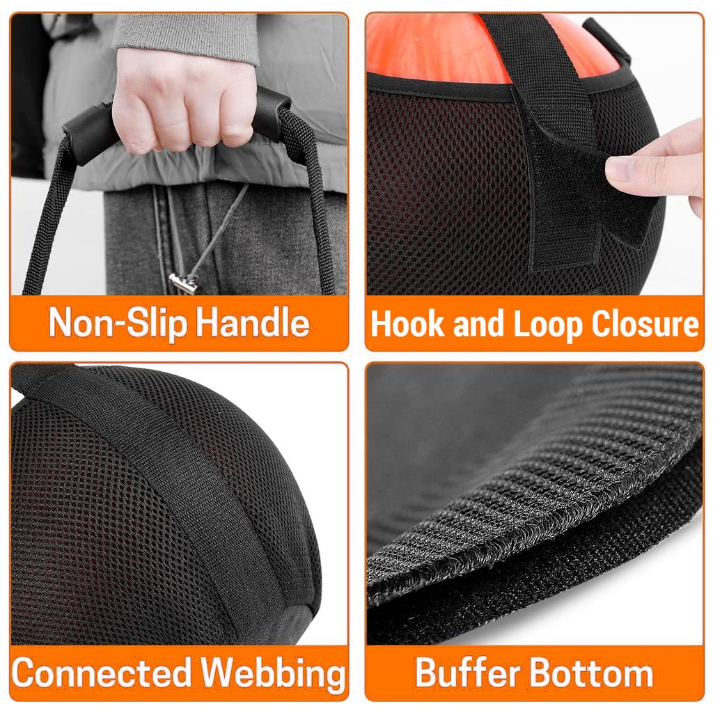 Portable Bowling Mesh Bag Single Bowling Bag with Reinforced Handle