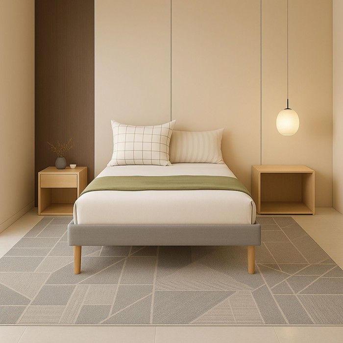 Sommier Tapissier - KING OF DREAMS - mina - 90x190 cm - 13 Lattes - Pieds 20 cm