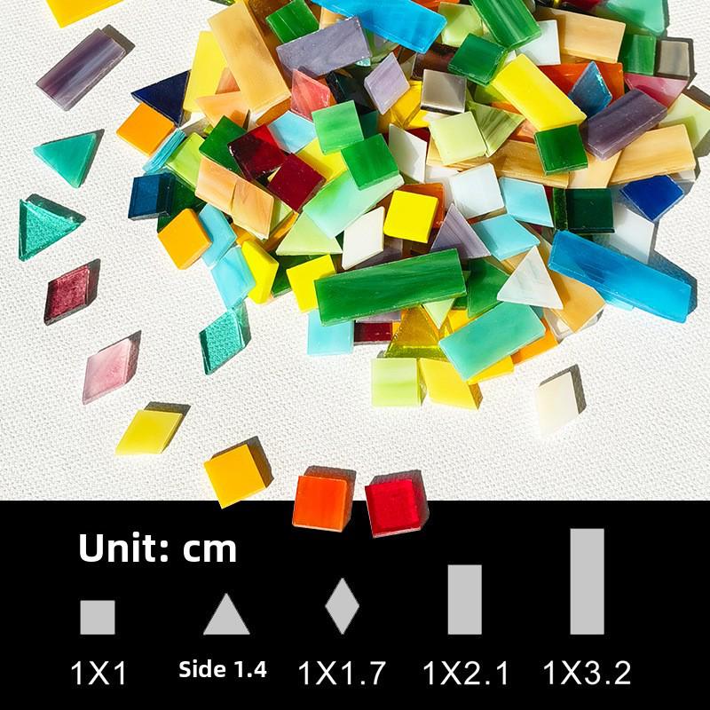 Смешанные цветные листовые слюдяные стеклянные мозаичные детали для украшения подсвечника своими руками