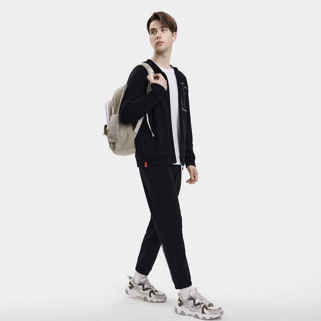 Fila X MAGIC STICK 2023 Осень Новая Толстовка с капюшоном Модная Повседневная Трикотажная с длинным рукавом Топ Мужские топы Черный F11M339501FBK