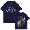 Винтажная графическая футболка Good Omens для мужчин, модная хлопковая футболка с коротким рукавом, унисекс, повседневная футболка оверсайз, уличная одежда Харадзюку