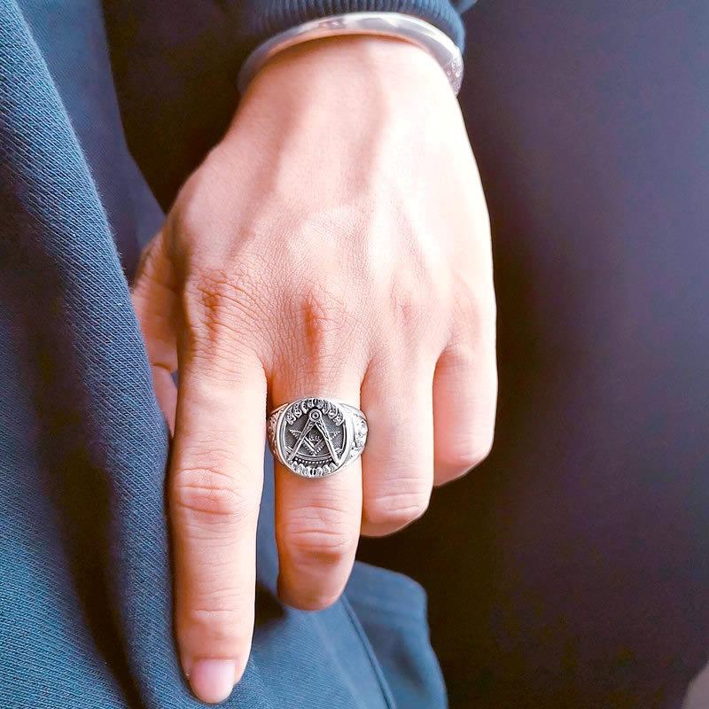 Европейское и американское ретро доминирующее кольцо мужское, универсальное хип-хоп панк стиль кольцо для еды