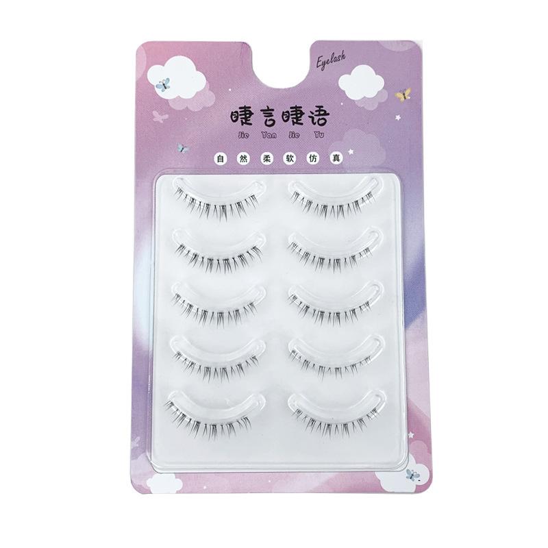 5 пар набора наращивания завитых ресниц. Различные стили повседневной природы. Накладные ресницы и макияж для ресниц. Специальные инструменты. Клей для ресниц.