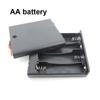 1pcs 3pcs Black 4 AA 6v 1.5v Battery Holder Box Case With Switch New 4AA Battery Holder Box Case With Switch