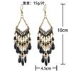 Bohemian Water Drop Tassel Earrings For Women Colorful Beads Dangle Ethnic Style Earring Female  Jewelry