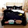 Cute BuBu Bear Kawaii Bedding Set Cartoon Anime All Season Duvet Cover Soft Quilt Cover and Pillowcases Single/Double/Queen/King