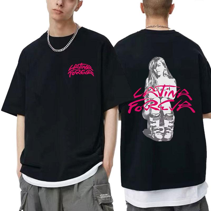 Karol G Tropicoqueta Latina Foreva 2025 Album Merch Tshirt Men Women Fashion Oversized Streetwear Male Summer Cotton T Shirts