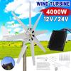 8 Blade Wind Turbines Generator Efficient Wind Turbines Horizontal Home Power Windmill Energy Turbines Charge 4000W 8 Pcs 24/12V